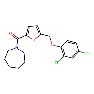 Azepan-1-yl(5-((2,4-dichlorophenoxy)methyl)furan-2-yl)methanone structure