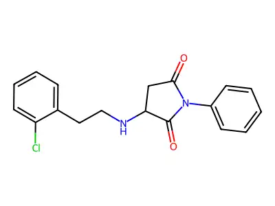 3-{[2-(2-Chlorophenyl)ethyl]amino}-1-phenylpyrrolidine-2,5-dione structure