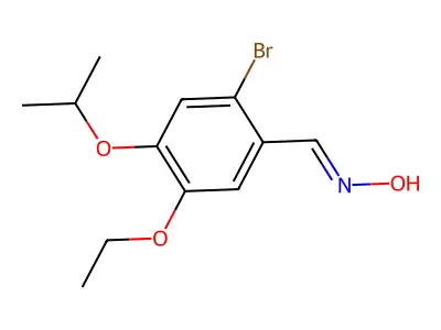 N-[(2-bromo-5-ethoxy-4-propan-2-yloxyphenyl)methylidene]hydroxylamine structure