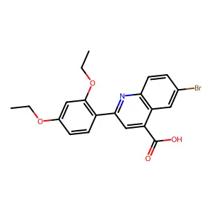 6-Bromo-2-(2,4-diethoxyphenyl)quinoline-4-carboxylic acid structure