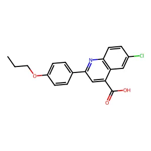 6-Chloro-2-(4-propoxyphenyl)quinoline-4-carboxylic acid structure
