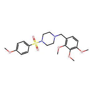1-[(4-Methoxyphenyl)sulfonyl]-4-(2,3,4-trimethoxybenzyl)piperazine structure
