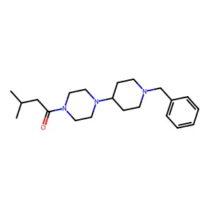 1-[4-(1-Benzylpiperidin-4-yl)piperazin-1-yl]-3-methylbutan-1-one structure