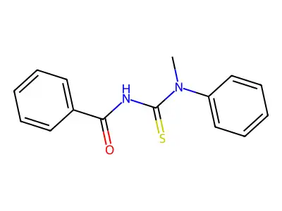 1-Methyl-1-phenyl-3-benzoylthiourea structure