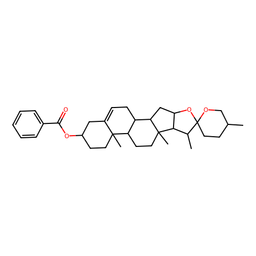 Spirost-5-en-3-yl benzoate structure
