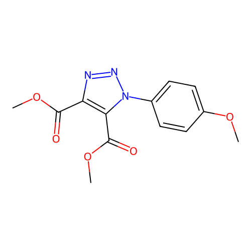 dimethyl 1-(4-methoxyphenyl)-1H-1,2,3-triazole-4,5-dicarboxylate structure