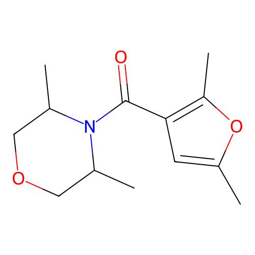 (2,5-Dimethylfuran-3-yl)(3,5-dimethylmorpholin-4-yl)methanone structure