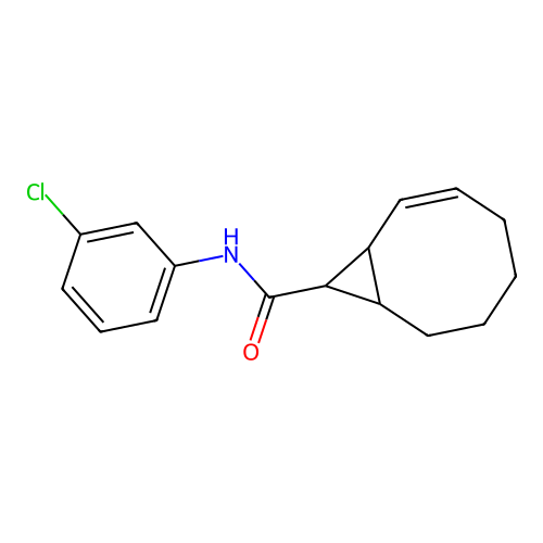 N-(3-chlorophenyl)bicyclo[6.1.0]non-2-ene-9-carboxamide structure