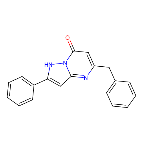 5-benzyl-2-phenylpyrazolo[1,5-a]pyrimidin-7(4H)-one structure