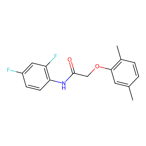 N-(2,4-difluorophenyl)-2-(2,5-dimethylphenoxy)acetamide structure