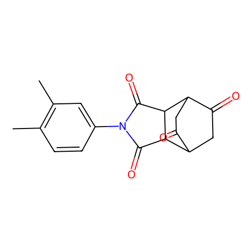 4-(3,4-Dimethylphenyl)-4-azatricyclo[5.2.2.0~2,6~]undecane-3,5,8,10-tetrone structure