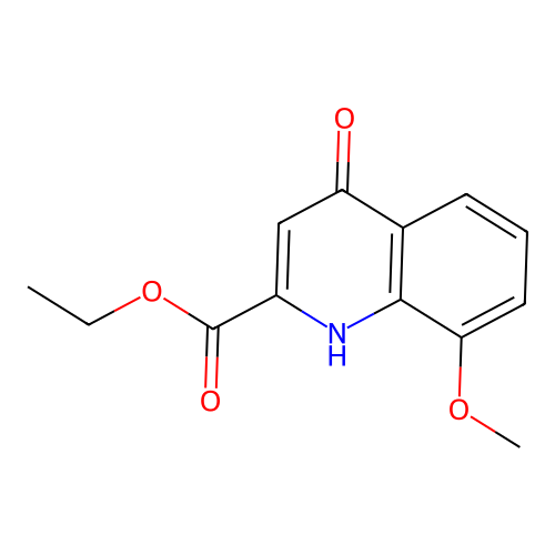 Ethyl 4-hydroxy-8-methoxy-2-quinolinecarboxylate structure