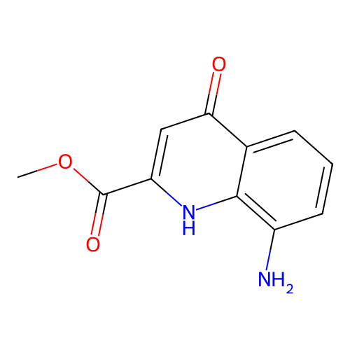 Methyl-4-hydroxy-8-amino-quinoline-2-carboxylate structure