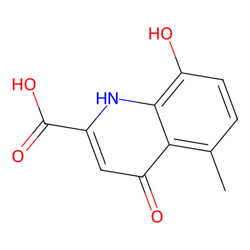 2-Quinolinecarboxylic acid, 4,8-dihydroxy-5-methyl- structure