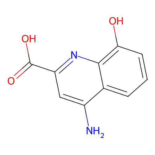 4-Amino-8-hydroxyquinoline-2-carboxylic acid structure