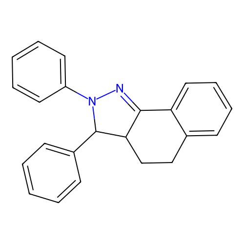 2,3-diphenyl-3,3a,4,5-tetrahydro-2H-benzo[g]indazole structure