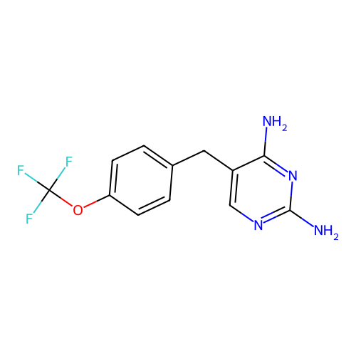 2,4-Diamino-5-[4-trifluoromethoxybenzyl]pyrimidine structure