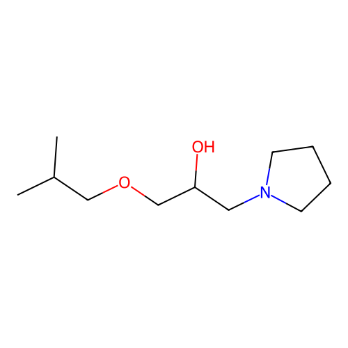 alpha-((2-Methylpropoxy)methyl)pyrrolidine-1-ethanol structure