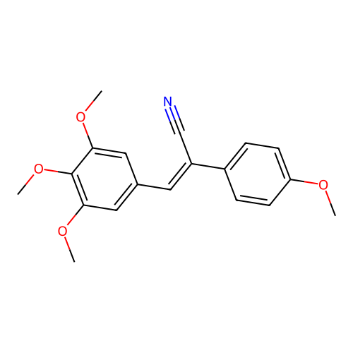 2-(4-Methoxyphenyl)-3-(3,4,5-trimethoxyphenyl)acrylonitrile structure