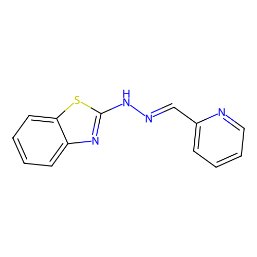 N-[(E)-pyridin-2-ylmethylideneamino]-1,3-benzothiazol-2-amine structure