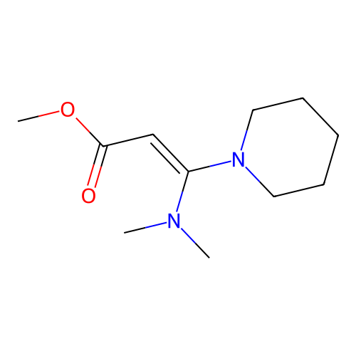 Methyl 3-(dimethylamino)-3-piperidin-1-ylprop-2-enoate structure