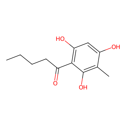 1-Pentanone, 1-(2,4,6-trihydroxy-3-methylphenyl)- structure