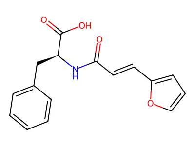 (2S)-2-[3-(furan-2-yl)prop-2-enamido]-3-phenylpropanoic acid structure