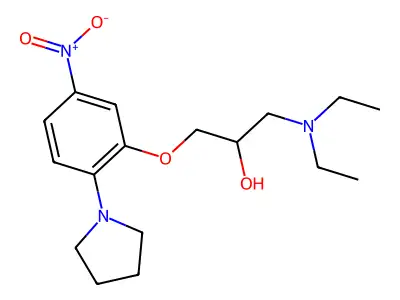 1-(Diethylamino)-3-(5-nitro-2-pyrrolidin-1-ylphenoxy)propan-2-ol structure