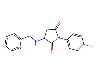1-(4-Fluorophenyl)-3-(pyridin-2-ylmethylamino)pyrrolidine-2,5-dione structure