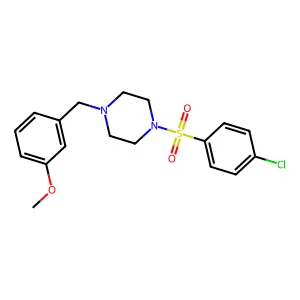 1-(4-Chlorophenyl)sulfonyl-4-[(3-methoxyphenyl)methyl]piperazine structure