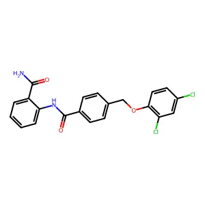 2-({4-[(2,4-Dichlorophenoxy)methyl]benzoyl}amino)benzamide structure