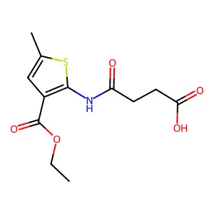 4-[(3-Ethoxycarbonyl-5-methylthiophen-2-yl)amino]-4-oxobutanoic acid structure