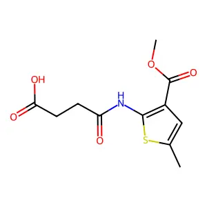 4-{[3-(Methoxycarbonyl)-5-methylthien-2-yl]amino}-4-oxobutanoic acid structure