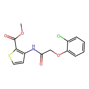 Methyl 3-{[(2-chlorophenoxy)acetyl]amino}thiophene-2-carboxylate structure