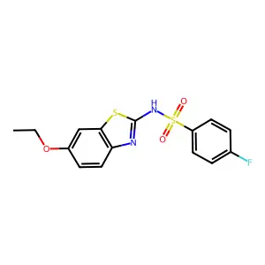 N-(6-ethoxy-1,3-benzothiazol-2-yl)-4-fluorobenzenesulfonamide structure