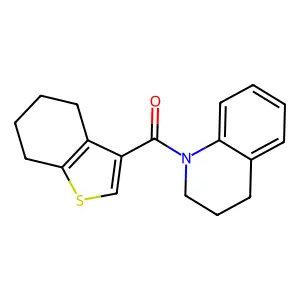 3,4-dihydro-2H-quinolin-1-yl(4,5,6,7-tetrahydro-1-benzothiophen-3-yl)methanone structure