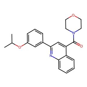 Morpholin-4-yl-[2-(3-propan-2-yloxyphenyl)quinolin-4-yl]methanone structure