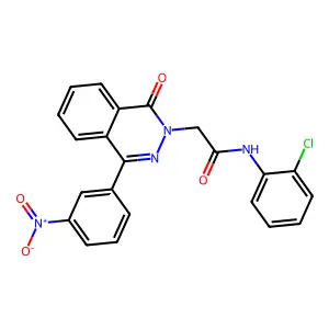 N-(2-chlorophenyl)-2-[4-(3-nitrophenyl)-1-oxophthalazin-2-yl]acetamide structure