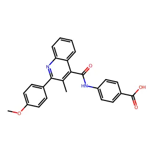 4-(2-(4-Methoxyphenyl)-3-methylquinoline-4-carboxamido)benzoic acid structure