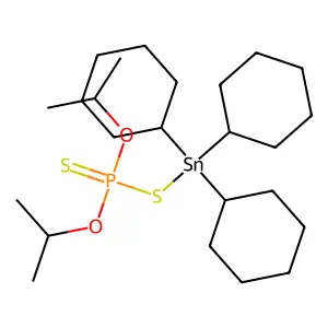 Stannane, ((diisoproproxyphosphinothioyl)thio)tricyclohexyl- structure