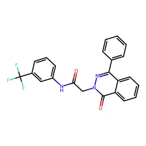 2-(1-oxo-4-phenylphthalazin-2-yl)-N-[3-(trifluoromethyl)phenyl]acetamide structure