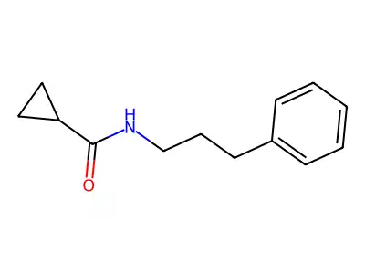 N-(3-phenylpropyl)cyclopropanecarboxamide structure