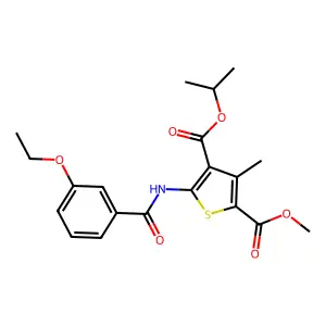 2-O-methyl 4-O-propan-2-yl 5-[(3-ethoxybenzoyl)amino]-3-methylthiophene-2,4-dicarboxylate structure