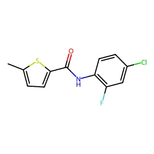 N-(4-chloro-2-fluorophenyl)-5-methylthiophene-2-carboxamide structure