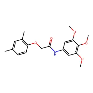 2-(2,4-dimethylphenoxy)-N-(3,4,5-trimethoxyphenyl)acetamide structure