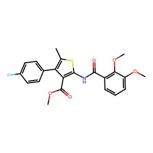 methyl 2-[(2,3-dimethoxybenzoyl)amino]-4-(4-fluorophenyl)-5-methylthiophene-3-carboxylate structure