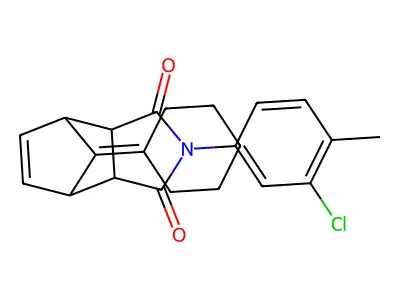 4-(3-chloro-4-methylphenyl)-10-cyclohexylidene-4-azatricyclo[5.2.1.0~2,6~]dec-8-ene-3,5-dione structure