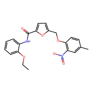 N-(2-ethoxyphenyl)-5-[(4-methyl-2-nitrophenoxy)methyl]furan-2-carboxamide structure