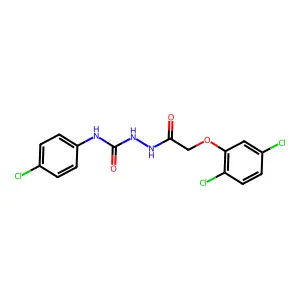 N-(4-chlorophenyl)-2-[(2,5-dichlorophenoxy)acetyl]hydrazinecarboxamide structure