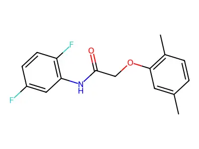 N-(2,5-difluorophenyl)-2-(2,5-dimethylphenoxy)acetamide structure